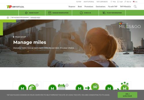 
                            4. Manage miles | TAP Air Portugal