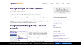 
                            9. Manage Multiple Facebook Accounts - Ghost Browser