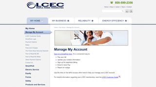 
                            2. Manage My Account « LCEC – Lee County Electric Cooperative