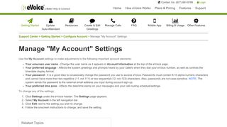 
                            3. Manage My-Account Settings | eVoice