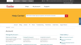 
                            2. Manage My Frontier Account | Frontier.com - Frontier Communications