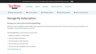 
                            6. Manage My Subscription | The Week Junior