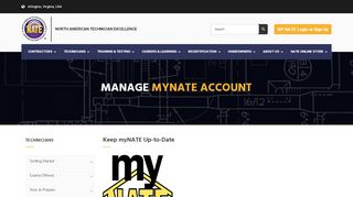 
                            2. Manage myNATE Account - North American Technician Excellence