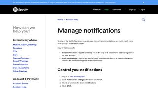 
                            11. Manage notifications - Spotify