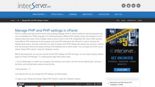 
                            7. Manage PHP and PHP settings in cPanel - Interserver Tips