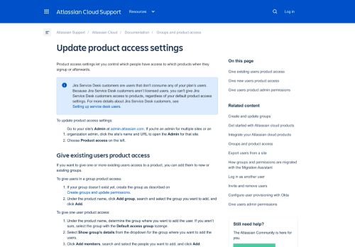 
                            10. Manage product access - Atlassian Documentation