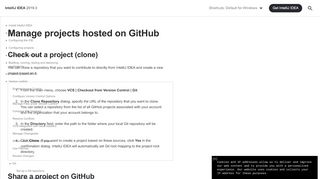 
                            2. Manage projects hosted on GitHub - Help | IntelliJ IDEA - JetBrains