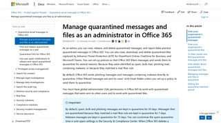 
                            3. Manage quarantined messages and files as an administrator in Office ...