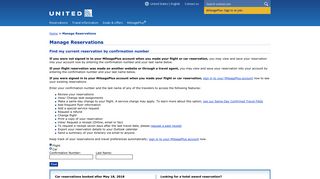 
                            11. Manage Reservations | United Airlines