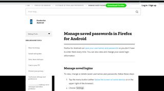 
                            12. Manage saved passwords in Firefox for Android - Mozilla Support