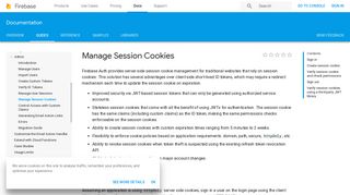 
                            3. Manage Session Cookies | Firebase