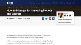 
                            6. Manage session using Node.js and Express 4 – Codeforgeek