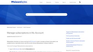 
                            4. Manage subscriptions in My Account | Official Malwarebytes Support