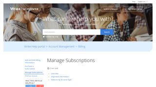 
                            9. Manage Subscriptions – Wrike Help portal