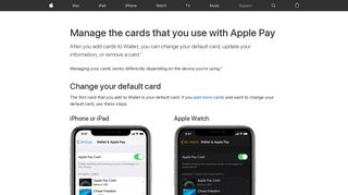 
                            3. Manage the cards that you use with Apple Pay - Apple Support