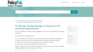 
                            7. Manage ThinApp Packages on Physical or VDI machines w/ PolicyPak