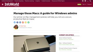 
                            10. Manage those Macs: A guide for Windows admins | InfoWorld