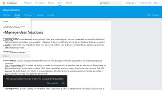 
                            6. Manage User Sessions - Firebase - Google