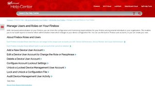 
                            3. Manage Users and Roles on Your Firebox - WatchGuard
