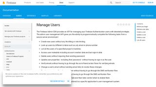 
                            3. Manage Users | Firebase