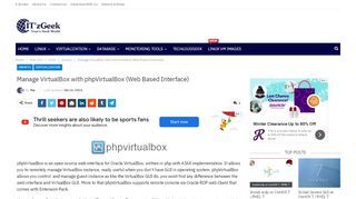 
                            9. Manage VirtualBox with phpVirtualBox (Web Based Interface) - ITzGeek