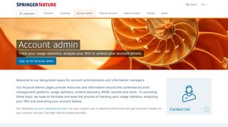 
                            5. Manage your account | For Librarians | Springer Nature