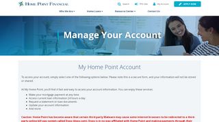 
                            9. Manage Your Account | Home Point Financial Corporation | Home ...