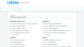 
                            6. MANAGE YOUR ACCOUNT : Lebara Help Desk