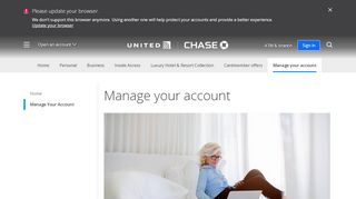 
                            12. Manage your account | United Credit Card | chase.com