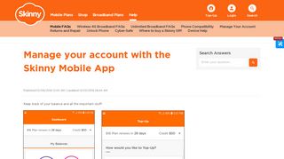 
                            10. Manage your account with the Skinny Mobile App