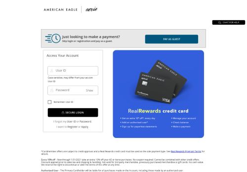 
                            7. Manage Your AEO® Credit Card Account - Synchrony