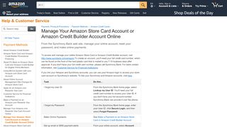 
                            6. Manage your Amazon.com Store Card Account Online