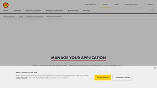 
                            2. Manage your application | Shell Singapore