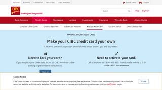 
                            6. Manage Your Card | Credit Cards | CIBC - CIBC.com