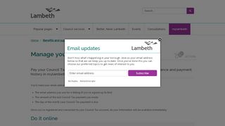 
                            12. Manage your Council Tax online | Lambeth Council