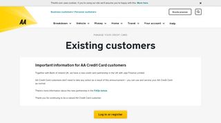 
                            12. Manage your credit card | Contact us | AA