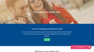 
                            2. Manage your credit card - Discovery