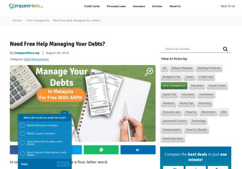 
                            11. Manage Your Debts In Malaysia For Free With AKPK | CompareHero