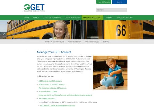 
                            12. Manage Your GET Savings Account | GET 529 Plan