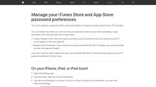 
                            7. Manage your iTunes Store and App Store password preferences ...