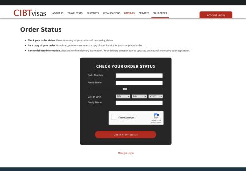 
                            3. Manage Your Order With Online Status Check | CIBTvisas