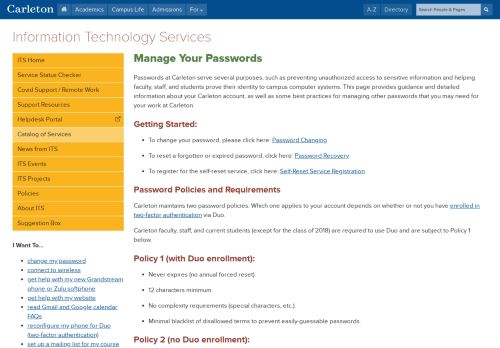 
                            6. Manage Your Passwords | Information Technology Services | Carleton ...