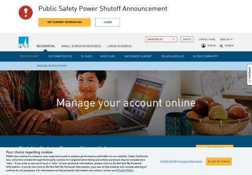 
                            8. Manage your PG&E account
