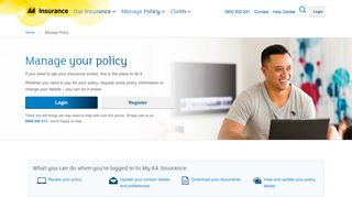 
                            7. Manage your policy | AA Insurance