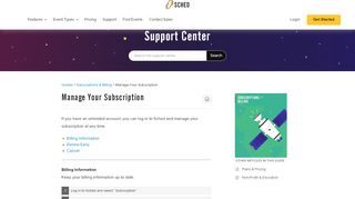 
                            4. Manage Your Subscription – Sched Support