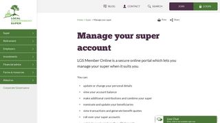 
                            13. Manage your super online » Local Government Super