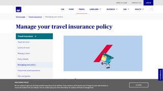 
                            2. Manage your Travel Insurance policy - AXA UK