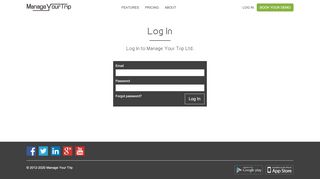 
                            7. Manage Your Trip - Log In