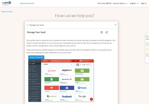 
                            9. Manage Your Vault - LogMeIn Support - LogMeIn, Inc.
