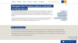 
                            3. Managed Care in der Praxis: BlueEvidence für Praxis und Ärztenetz